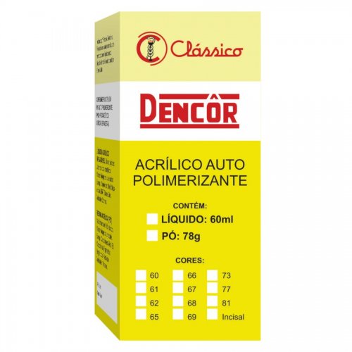 Resina Acrílica Autopolimerizável Dencôr Incisal 78g