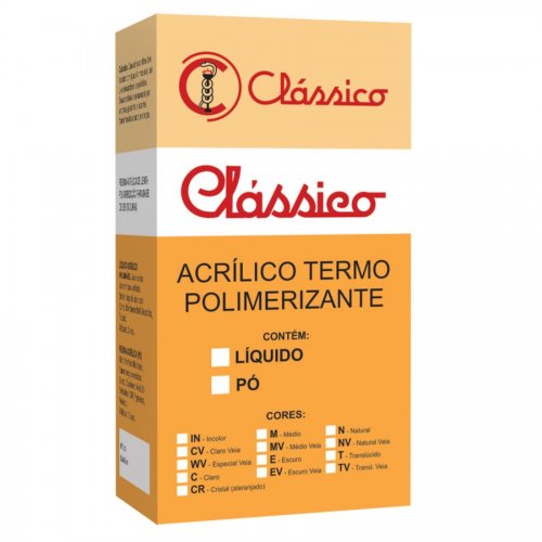 Resina Acrílica Termopolimerizável Clássico RMV 1kg