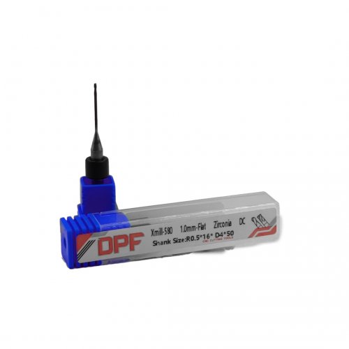 Fresa CAD/CAM XTCera para Zircônia T4 1.0 mm Topo Reto