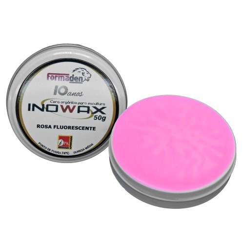 Cera Inowax Para Escultura Rosa Fluorescente 65g