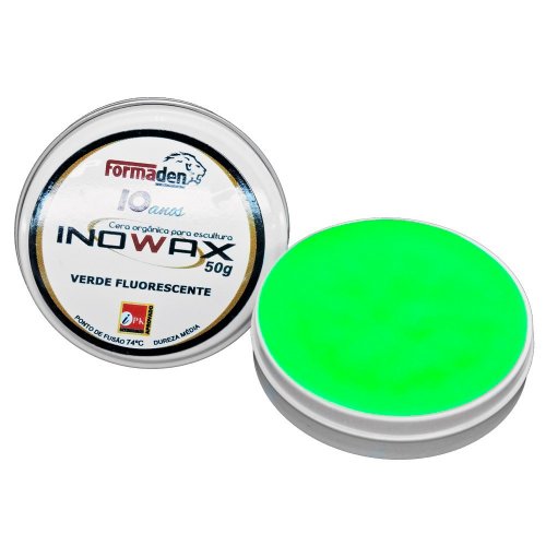 Cera Inowax Para Escultura Verde Fluorescente 65g