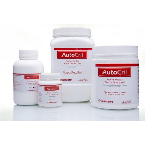 Resina Acrílica Autopolimerizável AutoCril Incolor 1Kg - Imodonto