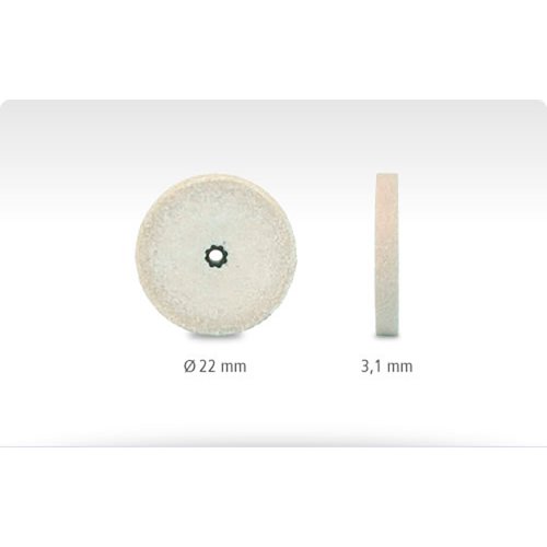 Pedra Branca Especial em Óxido de Aluminio Roda (Mizzi) c/50 - Talmax