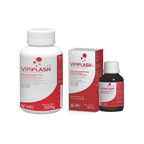 Resina Acrílica Autopolimerizável Vipi Flash 250ml sem Crosslink